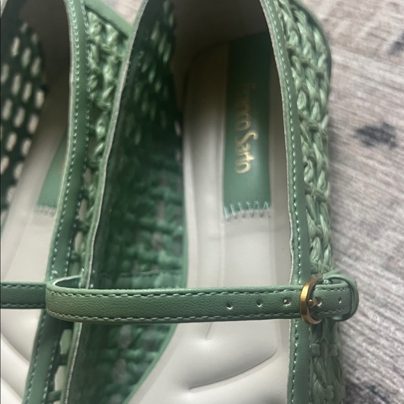 Franco Sarto Green Woven Mary Jane Flats - Picture 3 of 10